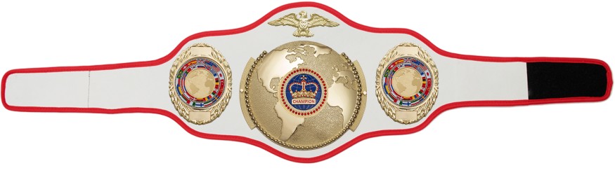 WORLD TITLE BELT PRO018/BLUCRWN/G/FLAG/G IN 6 COLOURS
